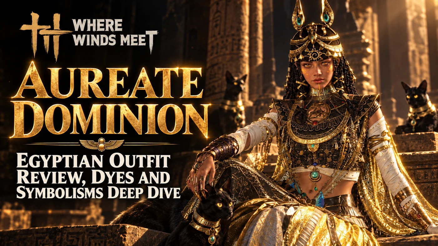 Queenie in Aureate Dominion for her Egyptian outfit review